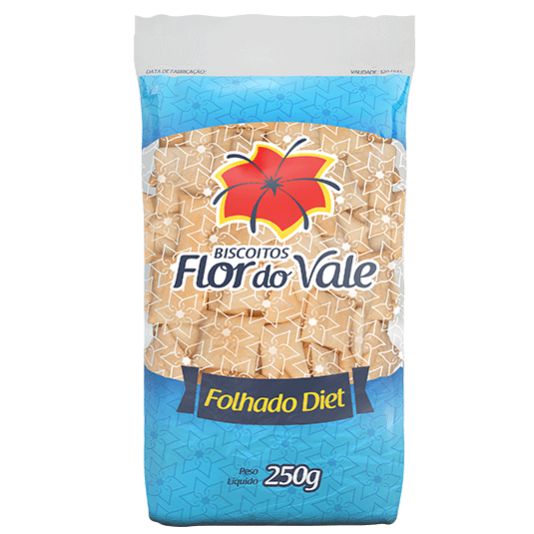 BISCOITO FLOR DO VALE FOLHADO DIET 250G