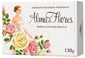 SABONETE ALMA DE FLORES 130G FLORES BRANCAS