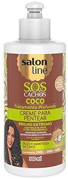 CREME PARA PENTEAR SALON LINE 300ML S.O.S COCO