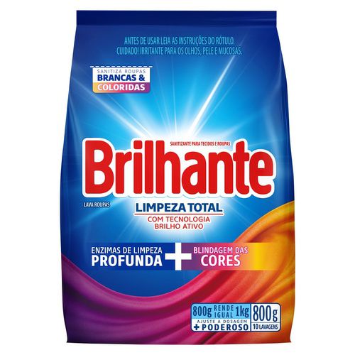 SABAO EM PO BRILHANTE 800G LIMPEZA TOTAL