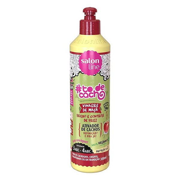 ATIVADOR CACHOS SALON LINE 300ML VINAGRE DE MACA