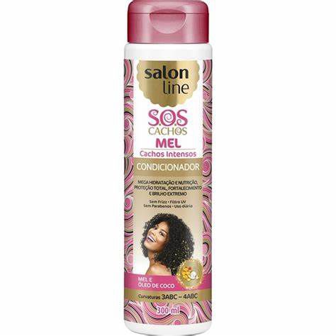 CONDICIONADOR SALON LINE 300ML SOS CACHOS MEL