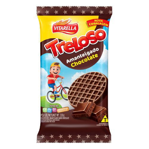 BISCOITO VITARELA 330G AMANTEIGADO TRELOSO CHOCOLATE