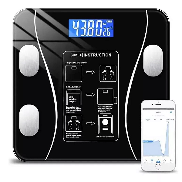 Balança De Bioimpedância Digital Inteligente Monitoramento