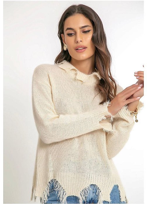 Blusa Tricot Lurex