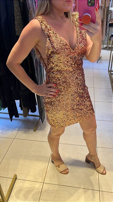Vestido Paetê Fosco