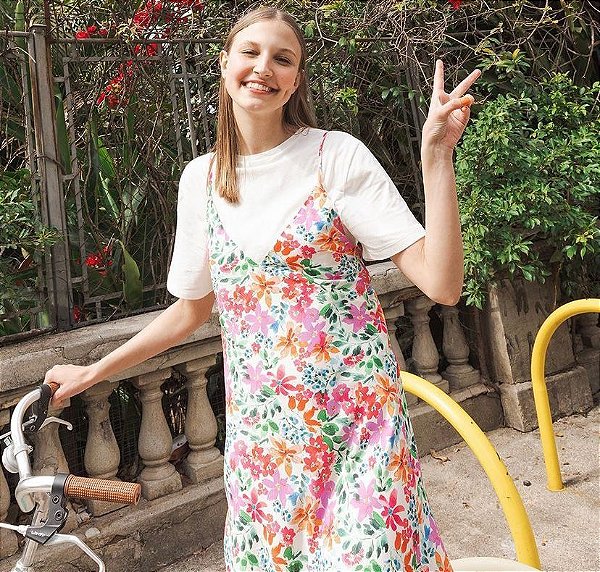 Vestido Curto Estampado Amarração