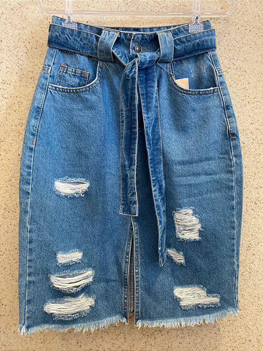 Saia Midi Jeans
