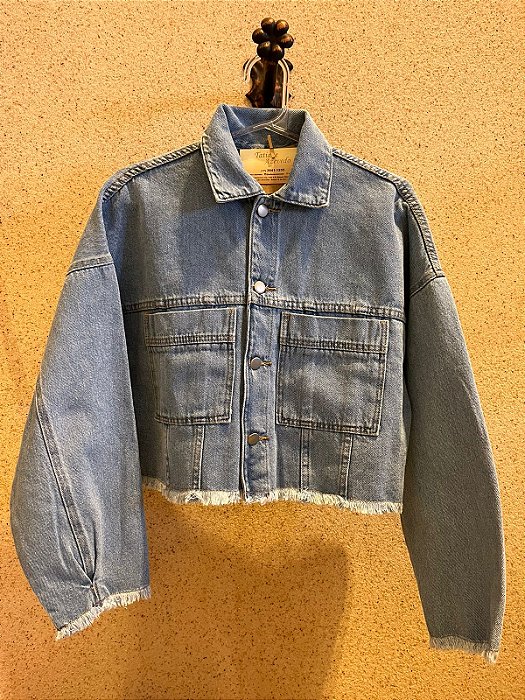 Jaqueta Jeans Curta Oversize