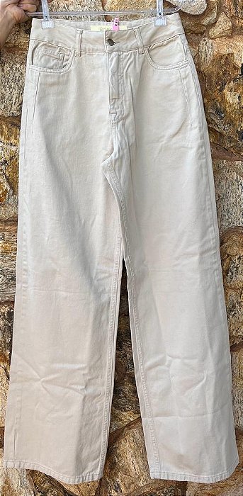 Calça Wide Leg Sarja