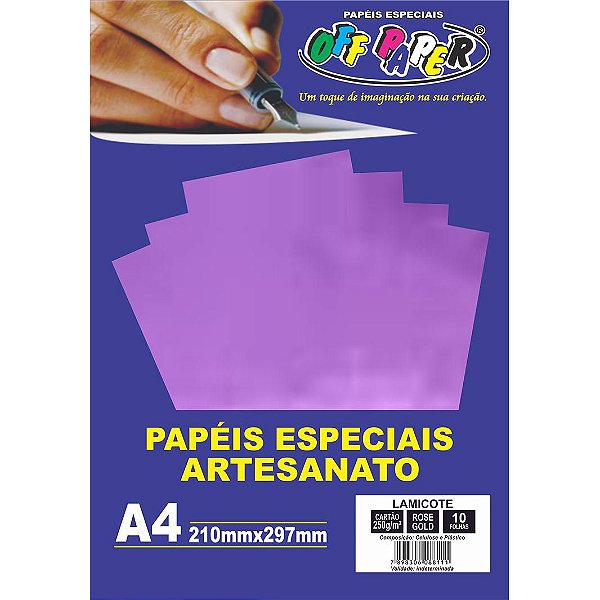 Papel Lamicote Rose Gold A4 250g 10fls