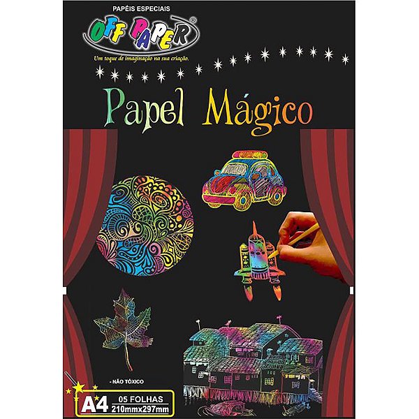 Papel Mágico A4 5 Fls c/bastão