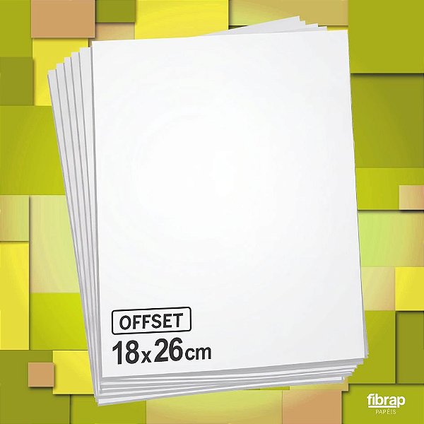 Papel Offset  (18x26cm),