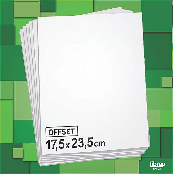 Papel Offset  (17,5x23,5cm),