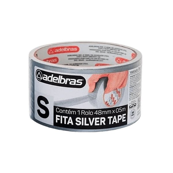 FITA MULTI USO TIPO SILVER TAPE PRATA 48mm X 5m