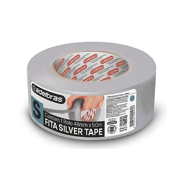 FITA MULTI USO TIPO SILVER TAPE PRATA 48mm X 50m