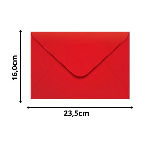 ENVELOPE SCRITY 160X235 CONVITE VERMELHO 80 g/m2