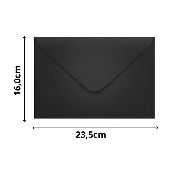 ENVELOPE SCRITY 160X235 CONVITE PRETO 80 g/m2