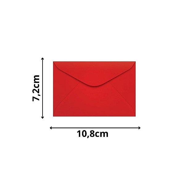 ENVELOPE SCRITY 072X108 VISITA VERMELHO 80 g/m2