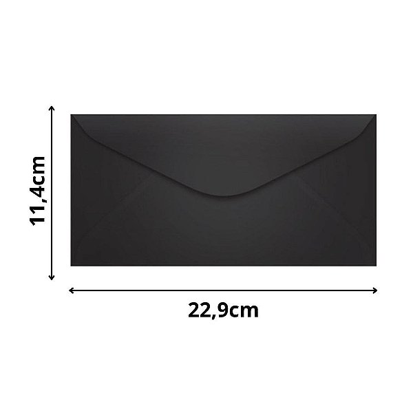 ENVELOPE SCRITY 114X229 OFICIO PRETO 80 g/m2