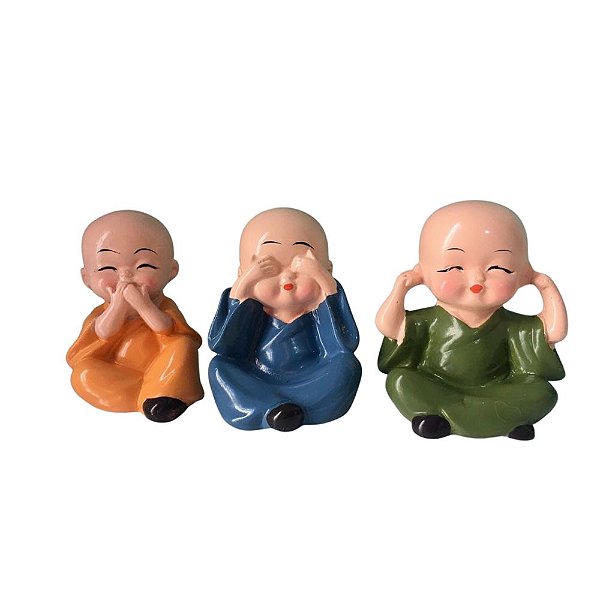 Trio de Budas Sábios: Não ouço, Não falo e Não vejo