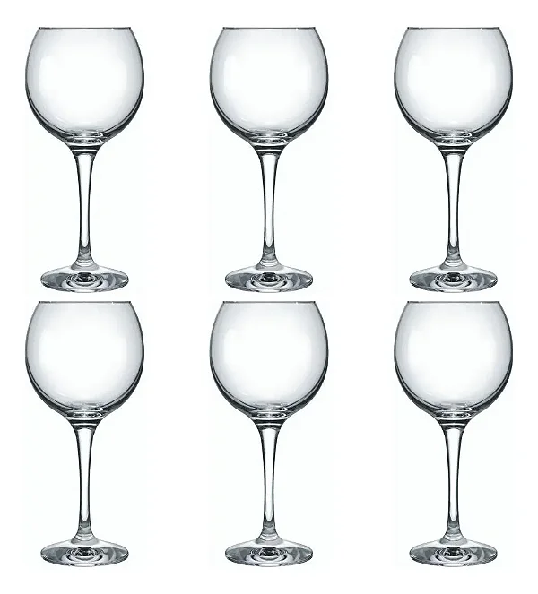 Jogo Com 6 Taças de Vidro Para Vinho 250ml Pasabahce