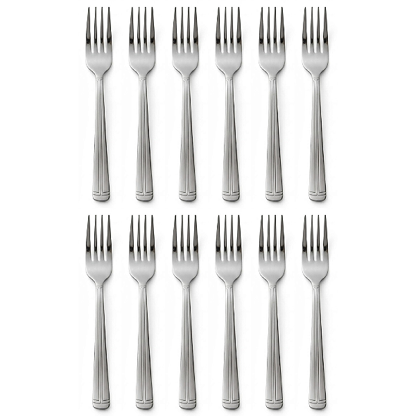 Jogo Com 12 Garfo de Mesa Aço Inox Modelo Clássico 20,5cm