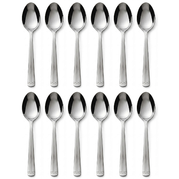Jogo Com 12 Colher De Sopa Aço Inox Modelo Clássico 20,5cm