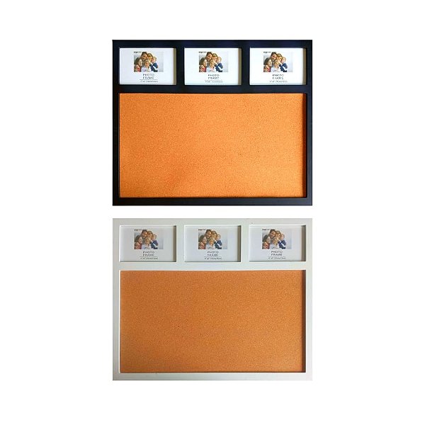 Porta Retratos e Porta Recados Para Parede 50x40cm Madeira Cortiça