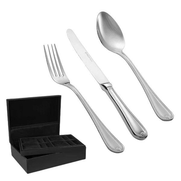 Faqueiro 101 Peças Geneve  Aço Inox Com Estojo Wolff