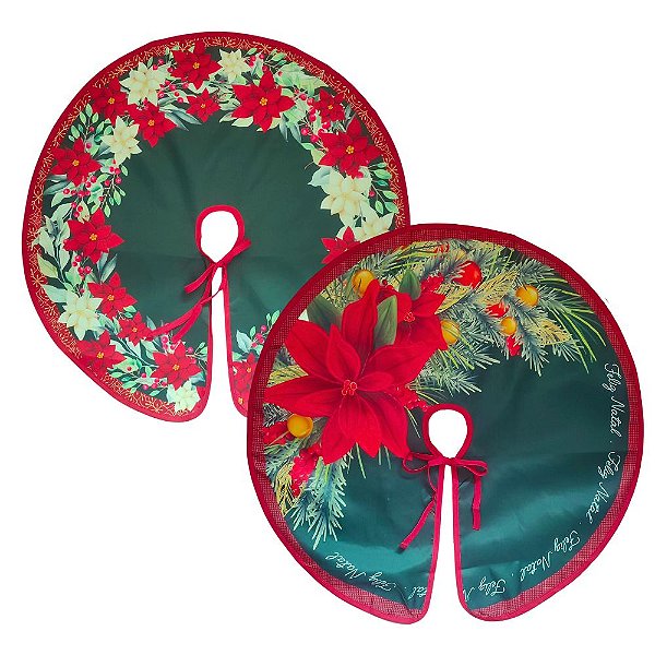 Saia Para Árvore de Natal 60cm Estampadas Bicos de Papagaio