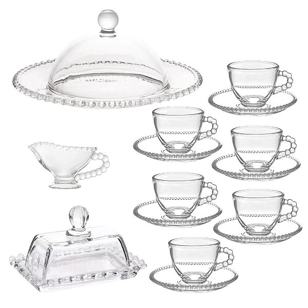 Jogo Para Café da Manhã 15 Peças Cristal / Vidro Promoção