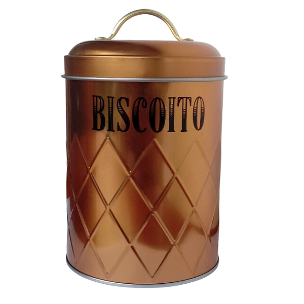 Potes Hermético para Mantimentos - Metal Rose Gold - Biscoito.