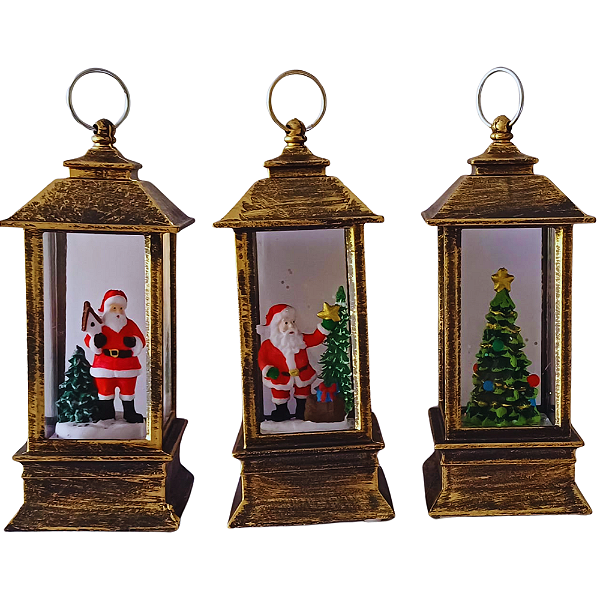 Luminária Natalina para Decoração Com Led e Água 12x5,2cm.