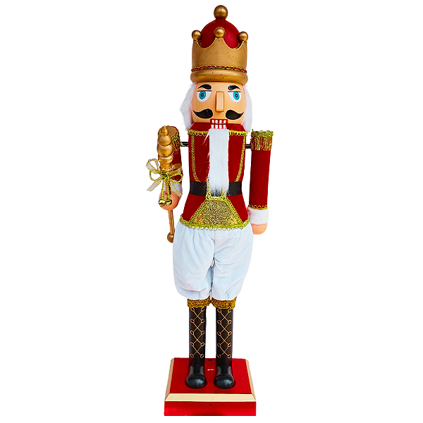 Soldado Quebra Nozes Natal Musical com Luz e Movimento 110x35x22cm Bivolt