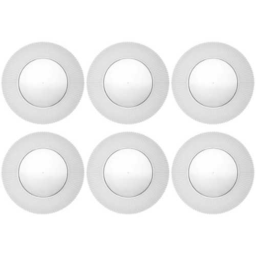 Jogo com 6 Sousplats Renaissance Transparentes Ø33cm Plástico Lyor