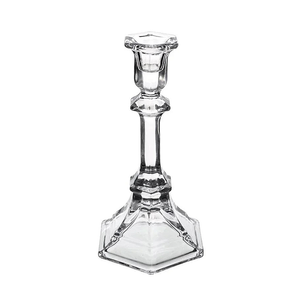 Castiçal Candelabro Cristal La Voir 9,5x20cm L'Hermitage.