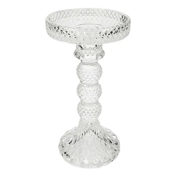 Castiçal Candelabro Em Cristal La Voir 17x9cm Diamond L'Hermitage.