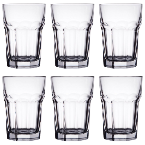 Jogo com 6 Copos Altos Vidro Espesso 415ml Casa Blanca Fullfit