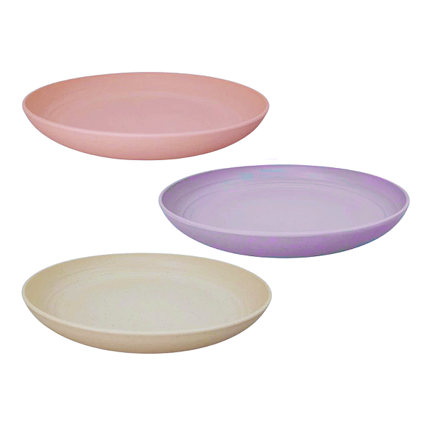 Jogo com 6 Pratos para Sobremesa Ø20cm Fibra de Bambu