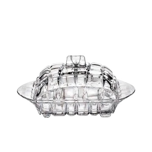 Manteigueira de Cristal Deli Transparente 17x10,5x8cm - Lyor