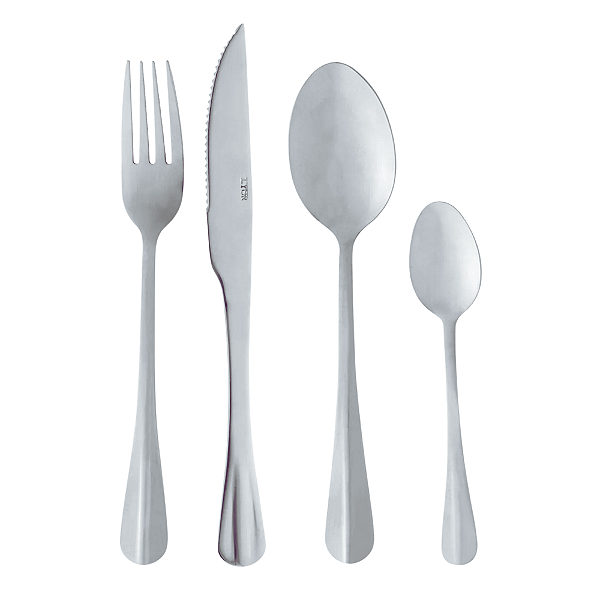 Faqueiro Positano 24 Peças Aço Inox Lyor Caixa Litografada.