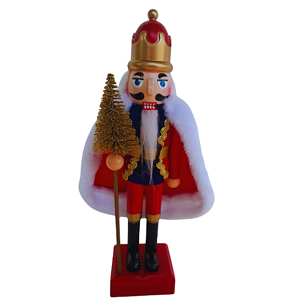 Soldado Quebra Nozes 28cm Natalino Com Leds e 8 Músicas.