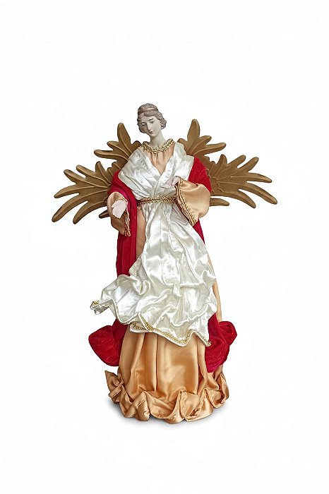 Anjo Natalino Decoração Elegante e Sofisticada Seda Plus 40cm.