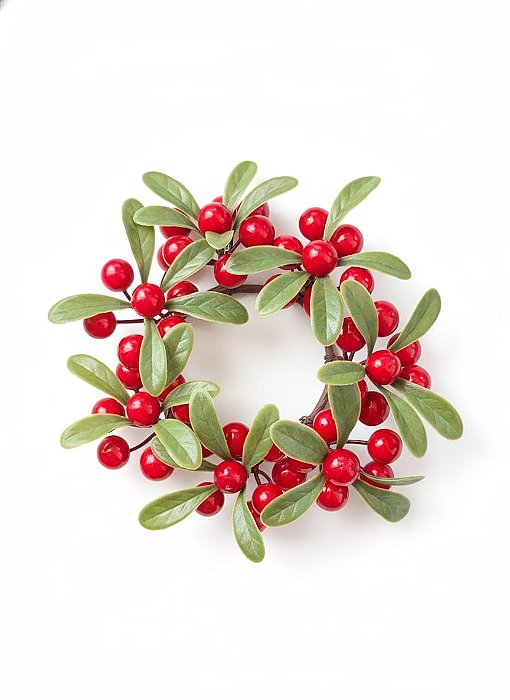 Guirlanda Porta Velas Natalinas Uso Frequente Berries Vermelhas.