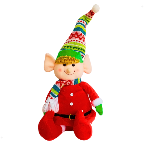 Boneca Duende Natalina Sentada Suécia 40x20cm Enfeite de Natal