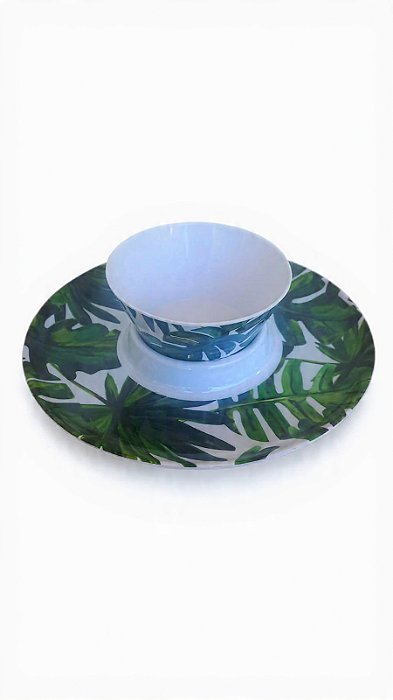 Kit Mesa 2 Peças Petisqueiras e Bowls Amazônia Melamina