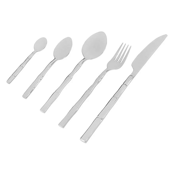 Faqueiro 30 Peças Steel Wood Aço Inox Fracalanza