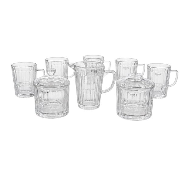 Jogo Café 9 Pç Harmony Com Dizeres Vidro - Wolff