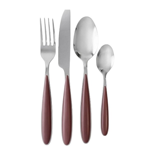 Faqueiro 24 Pç Aço Inox Cabo Tipo Madeira - Malasia